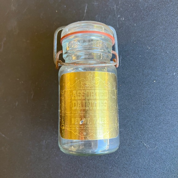 Assored Dainties Late 1800s Mason Jar with Wire Bail - Picture 1 of 3